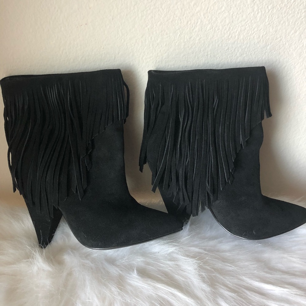 Steve Madden Payyton Bootie (Black Fringed Bootie) - image 4